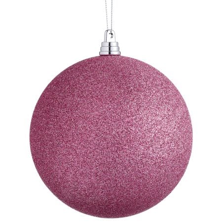Sparkling pink Christmas ball, 4,5''