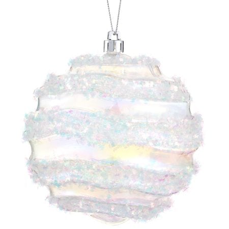 Tinsel Christmas bauble, 4''
