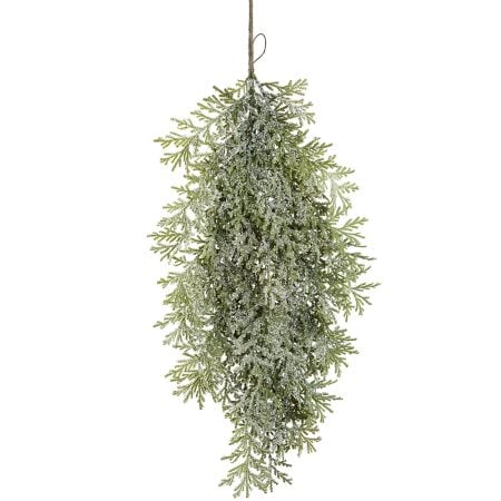 Artificial frosted cedar Christmas swag, 36''