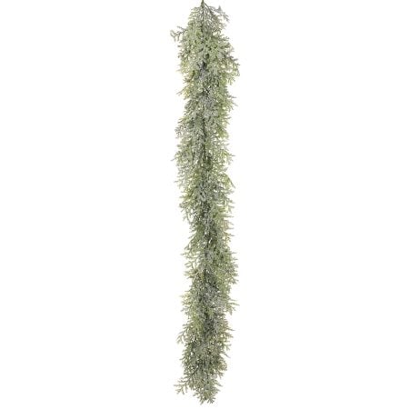 Artificial frosted cedar Christmas garland, 72''