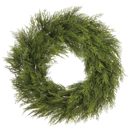 Artificial cedar Christmas wreath