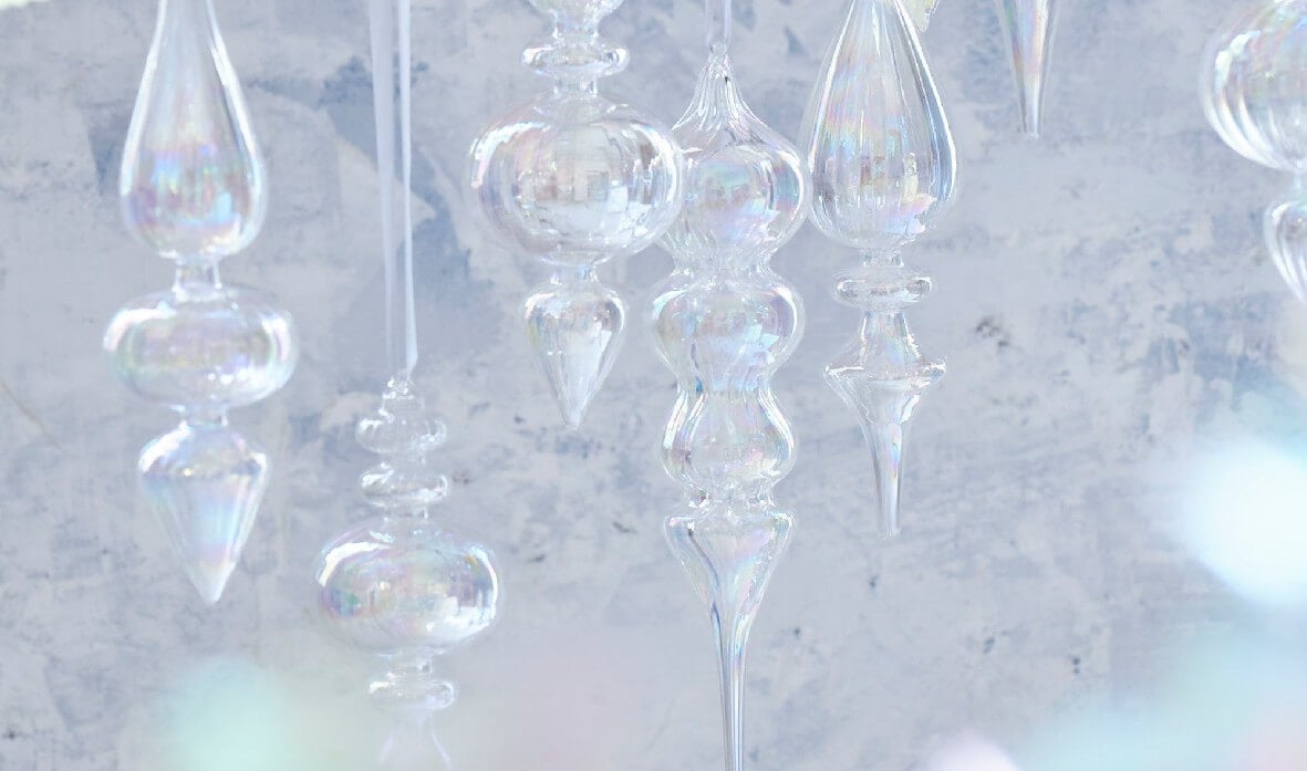 Ornements glaçons iridescents - Décors Véronneau