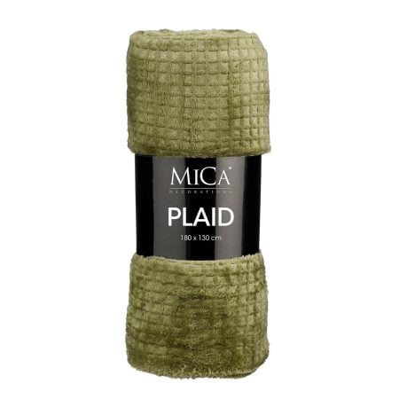 Sage green ribbed throw, 71 x 51''