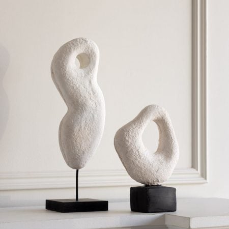 Sculpture abstraite sable en ciment, 8 x 6'' - Décors Véronneau