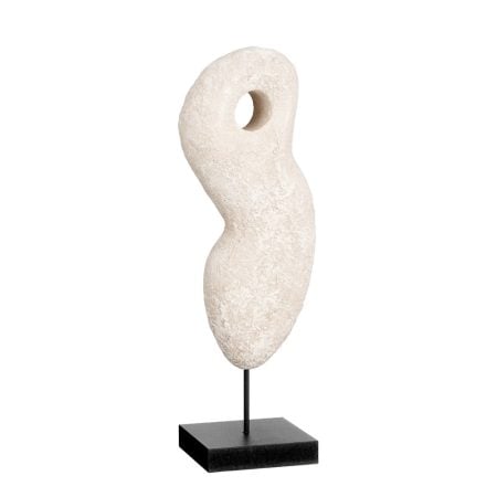 Sculpture organique sable en ciment, 14 x 5''