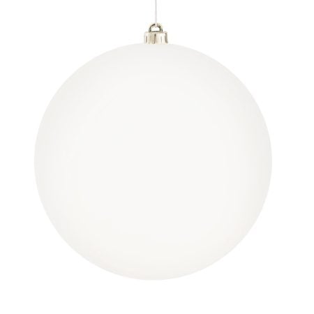 Boule de Noël incassable blanc cassé mat, 10''