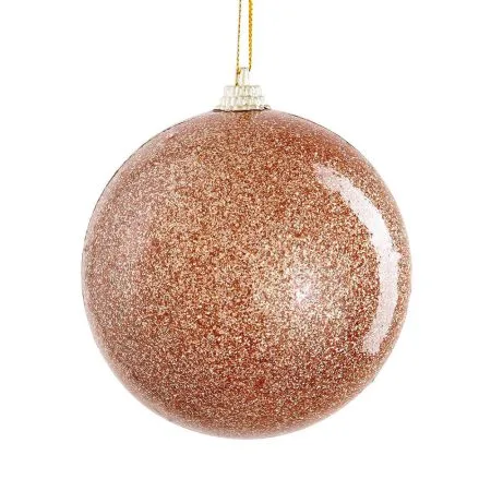 Shatterproof peach gold Christmas ball, 3''