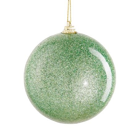 Shatterproof sage green Christmas ball, 3''