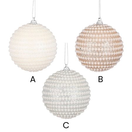 Shatterproof pastel Christmas ball, 3'' - Décors Véronneau