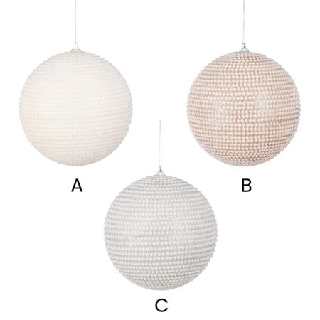 Shatterproof pastel Christmas ball, 6'' - Décors Véronneau