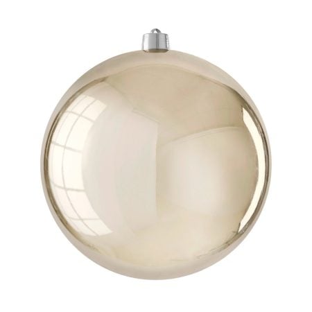 Shatterproof giant glossy champagne Christmas ball, 12''