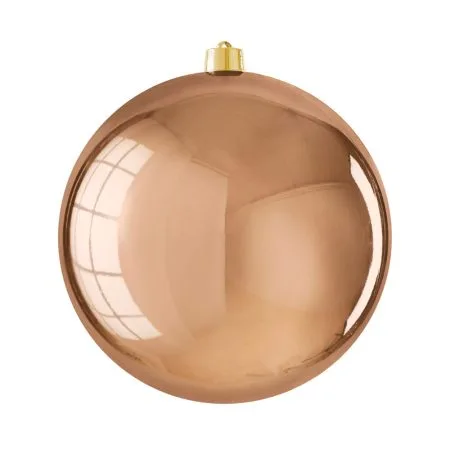 Shatterproof giant glossy copper Christmas ball, 12''