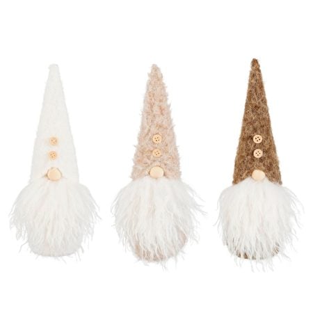 Neutral rustic Christmas gnome plush, 9''