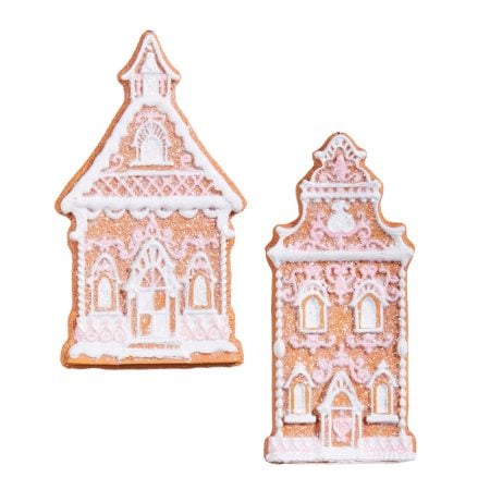 Gingerbread church Christmas ornament, 4''