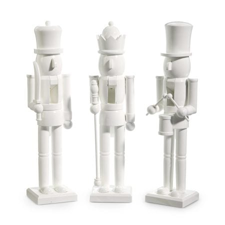White wooden Christmas nutcracker, 15''