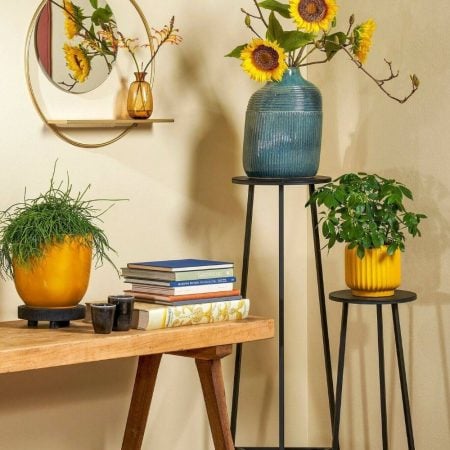Black plant table stand - Décors Véronneau