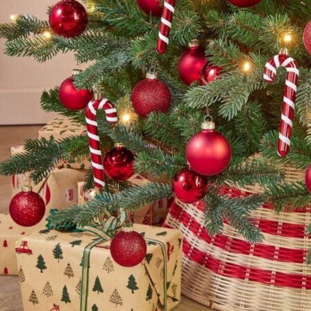 Set of 6 mini candy cane Christmas ornaments, 4,5'' - Décors Véronneau
