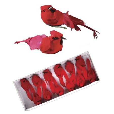 Paquet de 12 mini cardinaux rouges, 3,5''