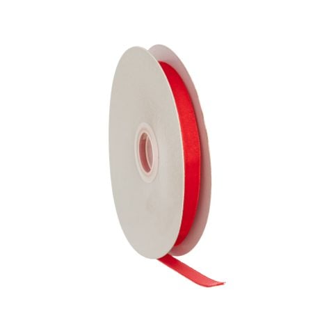 Ruban de Noël mince rouge tressé en velours, 30' x 0,5''