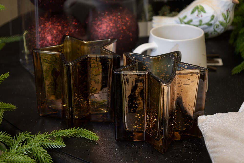 Porte-bougie étoile de Noël - Décors Véronneau