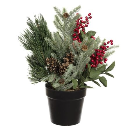Festive arrangement with red berries