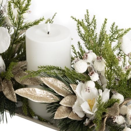 Christmas candle centerpiece - Décors Véronneau