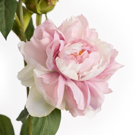 Tige artificielle avec trio de pivoines roses, 29,5'' - Décors Véronneau