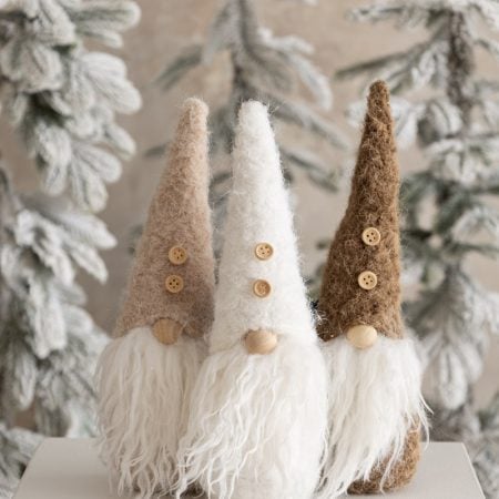 Peluche de Noël gnome rustique neutre, 9'' - Décors Véronneau