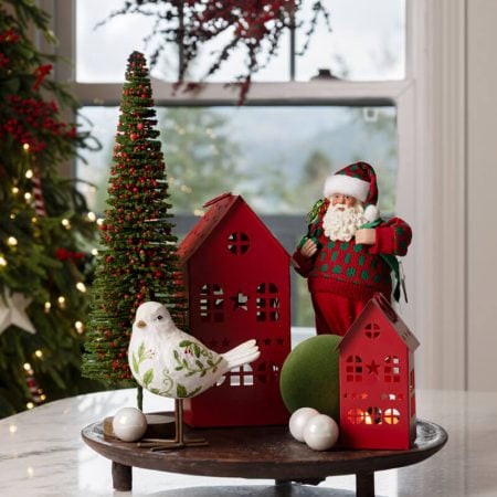 Classic bright red Santa Claus , 11'' - Décors Véronneau