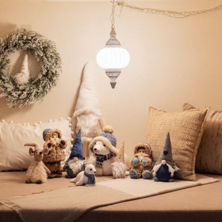 Neutral rustic Christmas gnome plush, 9'' - Décors Véronneau