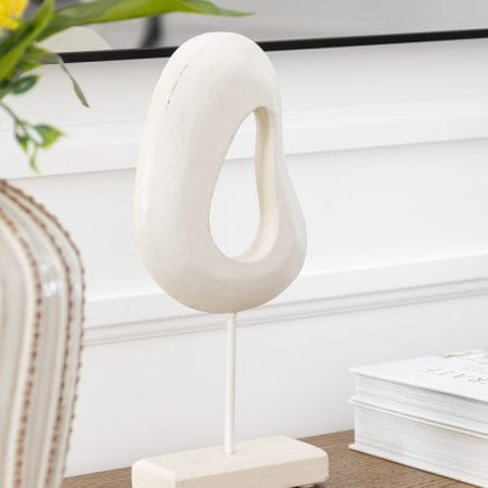 Cream abstract decoration in 100% FSC-certified wood, 13'' - Décors Véronneau