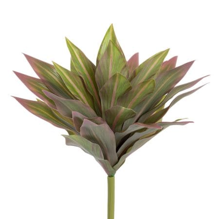 Artificial green and purple alocasia stem, 23''
