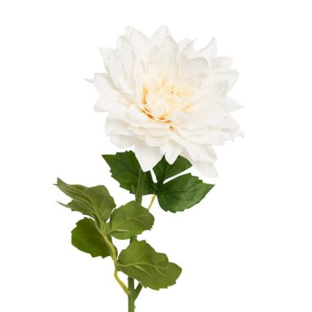 Fleur artificielle de dahlia crème au toucher réel, 23,5''