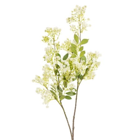 Tige de petites fleurs artificielles crème, 43''