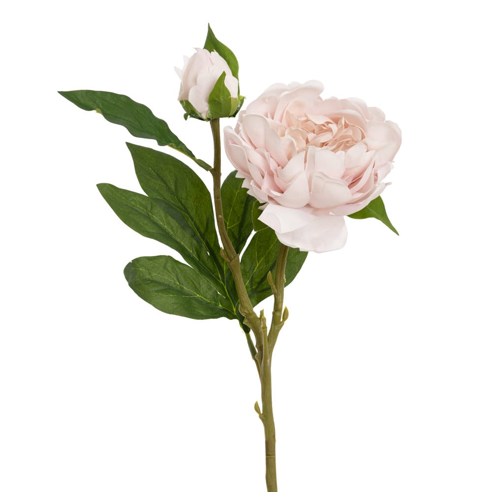Fleur artificielle de pivoine rose pâle au toucher réel - Décors Véronneau