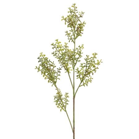 Artificial green berry spray, 34''