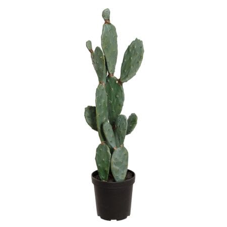 Cactus opuntia artificiel à 3 tiges vert-gris, 38''