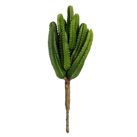 Artificial long green cactus pick, 9''