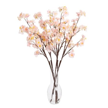 Bouquet de fleurs de cerisier rose en vase