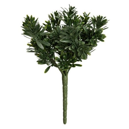 Artificial green bush succulent plant, 9''