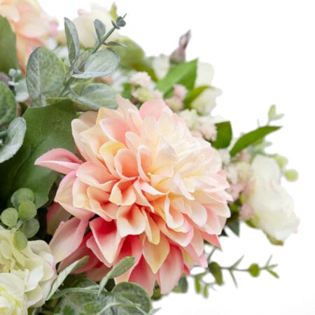 Bouquet de fleurs artificielles roses et crème - Décors Véronneau