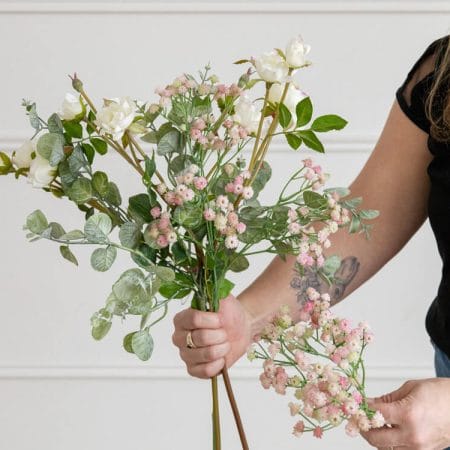 Fleur artificielle soupir de bébé rose, 25,5'' - Décors Véronneau