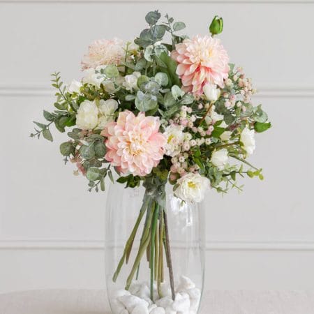 Scalloped edge glass flower vase - Décors Véronneau