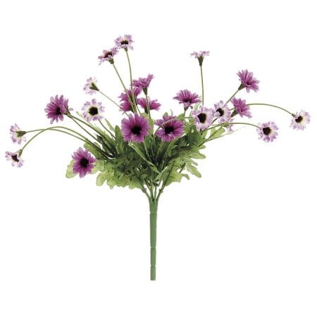 Bouquet de marguerites mauves artificielles, 10,5''