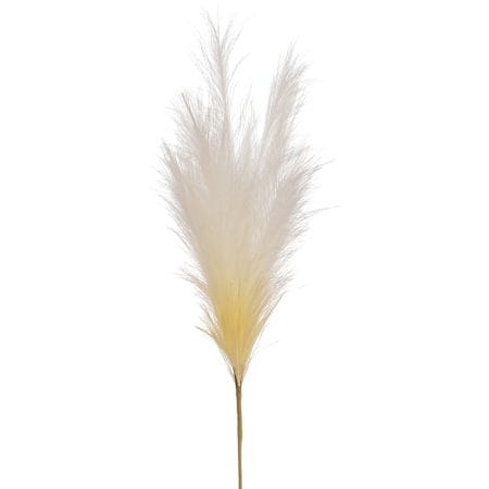 Artificial cream feather stem, 28''