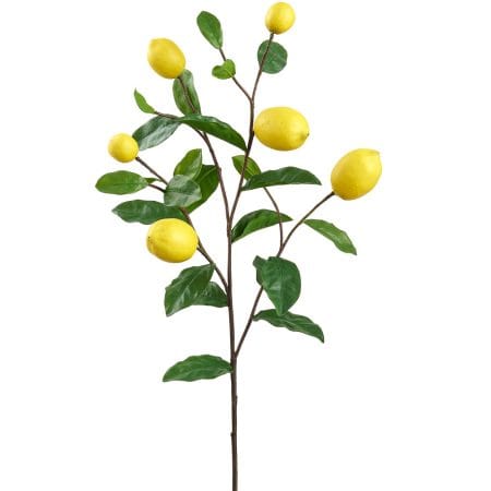 Artificial lemon tree branch with citrus, 38''
