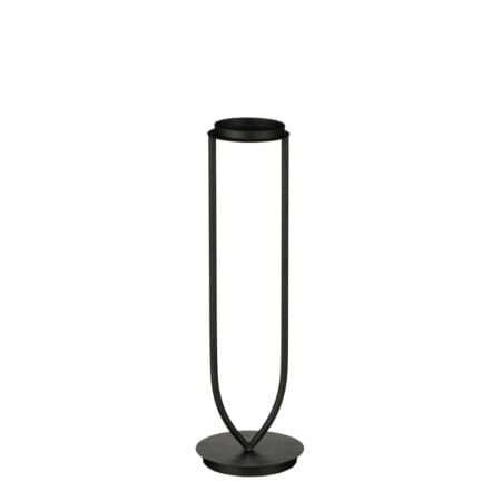 Modern black metal candle holder, 19 x 6''