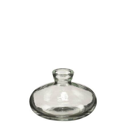 Oval glass bud flower vase, 2,5 x 3,5''