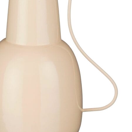 Vase en fer crème avec poignée fait main, 17 x 9,5'' - Décors Véronneau