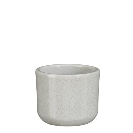 Mini pot gris en céramique mouchetée, 2,5 x 2,5''